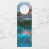 Schilderachtig berg- en meer-landschapsfoto flessenhanger (Achterkant)