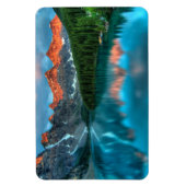 Schilderachtig berg- en meer-landschapsfoto magneet (Verticaal)