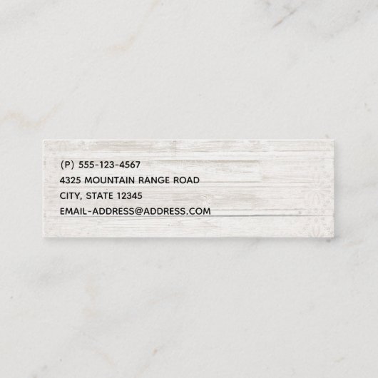 Schilderachtig berg- en meer-landschapsfoto mini visitekaartje (Achterkant)