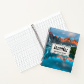 Schilderachtig berg- en meer-landschapsfoto notitieboek (Binnen)