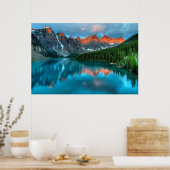 Schilderachtig berg- en meer-landschapsfoto poster (Keuken)