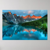 Schilderachtig berg- en meer-landschapsfoto poster (Voorkant)