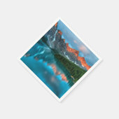 Schilderachtig berg- en meer-landschapsfoto servet (Hoek)