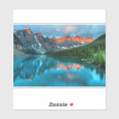 Schilderachtig berg- en meer-landschapsfoto sticker (Vel)