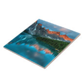 Schilderachtig berg- en meer-landschapsfoto tegeltje (Zijkant)