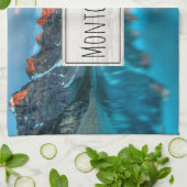 Schilderachtig berg- en meer-landschapsfoto theedoek (Gevouwen)