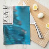 Schilderachtig berg- en meer-landschapsfoto theedoek (Quarter Fold)