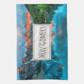 Schilderachtig berg- en meer-landschapsfoto theedoek (Verticaal)