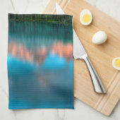 Schilderachtig berg- en meer-landschapsfoto theedoek (Quarter Fold)