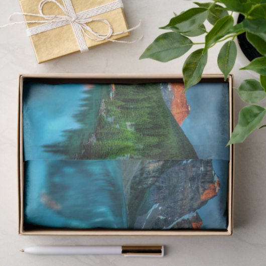 Schilderachtig berg- en meer-landschapsfoto tissuepapier (Geschenk)