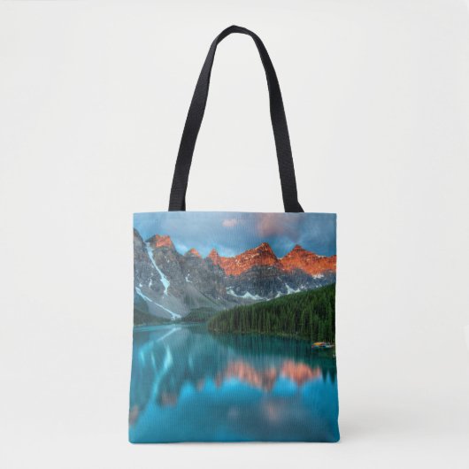 Schilderachtig berg- en meer-landschapsfoto tote bag (Voorkant)