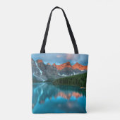 Schilderachtig berg- en meer-landschapsfoto tote bag (Achterkant)