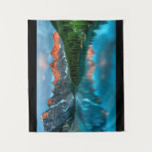 Schilderachtig berg- en meer-landschapsfoto wandkleed (Voorkant)