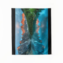 Schilderachtig berg- en meer-landschapsfoto