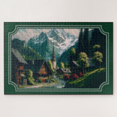 Schilderachtig bergdorp Jigzaag Puzzle Legpuzzel (Horizontaal)