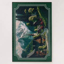 Schilderachtig bergdorp Jigzaag Puzzle Legpuzzel