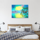 Schilderachtig bergen canvas afdruk (Insitu (Slaapkamer))