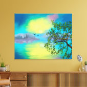 Schilderachtig bergen canvas afdruk (Insitu (Woonkamer))
