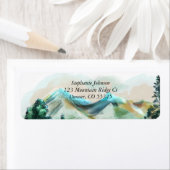 Schilderachtig bergen Nationale Parks Pine Trewer Etiket (Insitu)