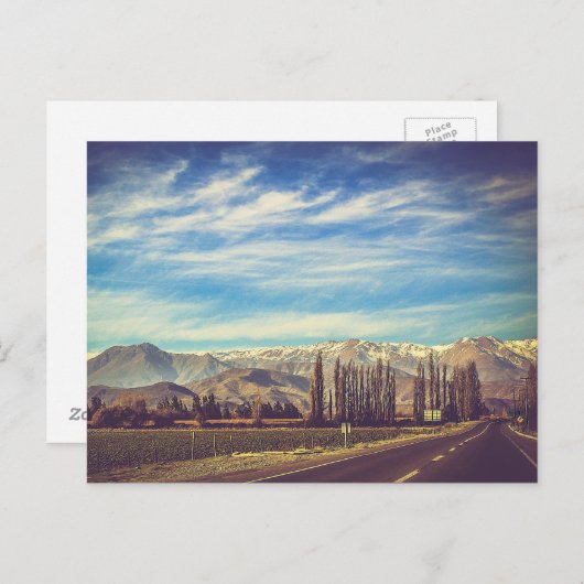 Schilderachtig berglandschap in de Andes Briefkaart (Voorkant / Achterkant)