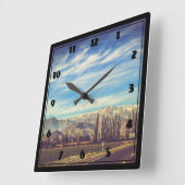 Schilderachtig berglandschap in de Andes Vierkante Klok (Hoek)