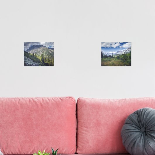 Schilderachtig berglandschap met een rotsachtig pa muurkunst sets (Woonkamer)