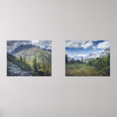 Schilderachtig berglandschap met een rotsachtig pa muurkunst sets (Voorkant)