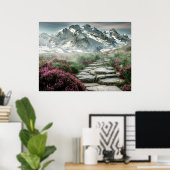 Schilderachtig berglandschap poster (Thuiskantoor)