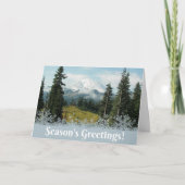 Schilderachtig berglandschapsfoto van het seizoen feestdagen kaart (Voorkant)