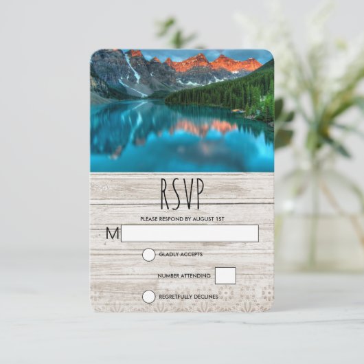 Schilderachtig Berglandschapsfoto Weduwschap RSVP Kaartje (Staand voorkant)