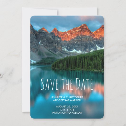 Schilderachtig Berglandschapsfoto Weduwschap Save The Date (Voorkant)
