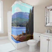 Schilderachtig bergmeer douchegordijn (In situ)