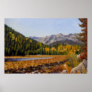 Schilderachtig bergmeer in Estes Park Poster