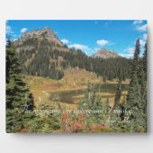 Schilderachtig bergmeer Landschap John Muir Quote Fotoplaat (Voorkant)