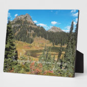 Schilderachtig bergmeer Landschap John Muir Quote Fotoplaat (Zijkant)