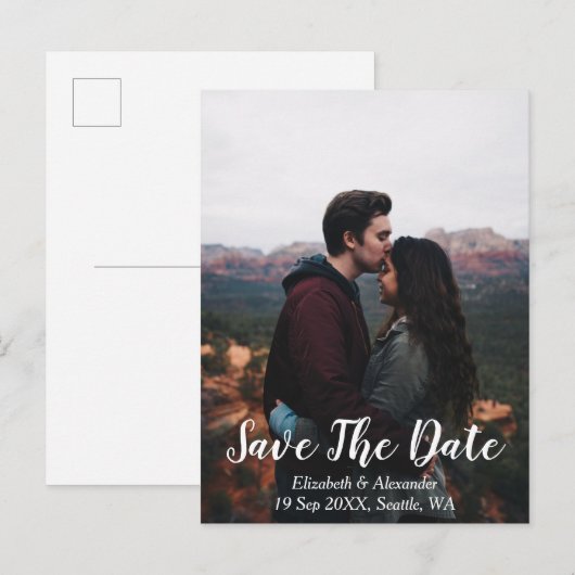 Schilderachtig bergplaats sparen de Datum Briefkaart (Voorkant / Achterkant)