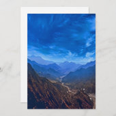 Schilderachtig bergvallei feestdagenkaart (Voorkant / Achterkant)