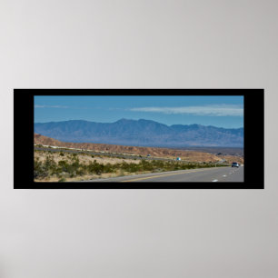 Schilderachtig bergweg poster