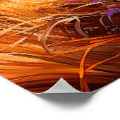 Schilderachtig bewolkte dag prairie illustratie poster (Hoek)