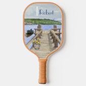 Schilderachtig bij het meer pickleball paddle (Achterkant)
