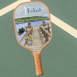 Schilderachtig bij het meer pickleball paddle