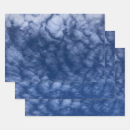 Schilderachtig blauw hemelpapier voor het ompakken inpakpapier vel