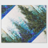 SCHILDERACHTIG BLAUWE MOUNTAINPINES CADEAUPAPIER (Vlak)