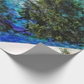 SCHILDERACHTIG BLAUWE MOUNTAINPINES CADEAUPAPIER (Hoek)