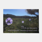 Schilderachtig blauwe vlas WildFlowers Morning Lig Deurmat (Voorkant)