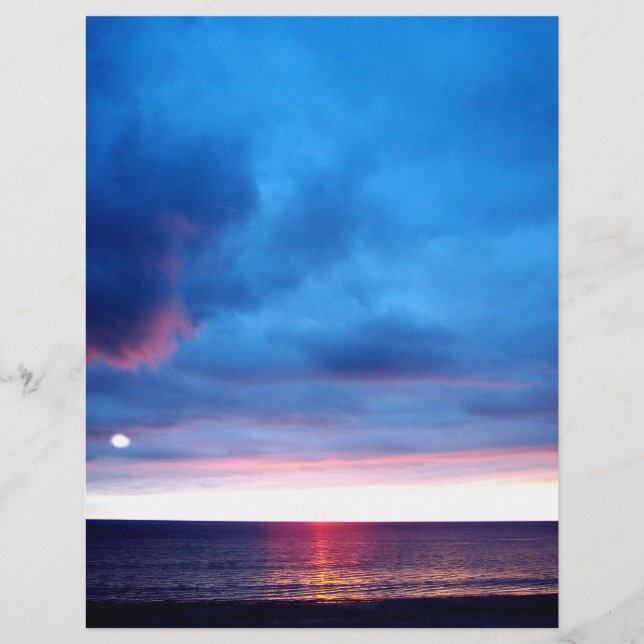 Schilderachtig blauwe zonsondergang (Voorkant)