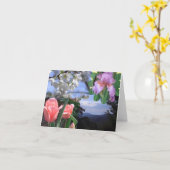 Schilderachtig bloemencollage kaart (Gele Bloem)