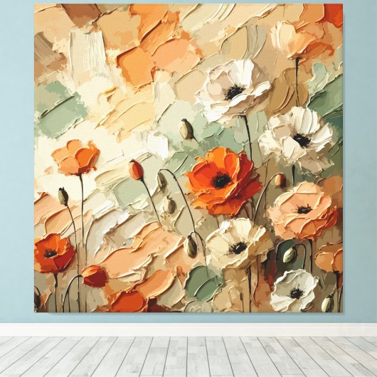Schilderachtig bloemstuk canvas afdruk (Insitu (Houten vloer))
