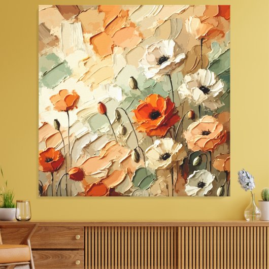 Schilderachtig bloemstuk canvas afdruk (Insitu (Woonkamer))