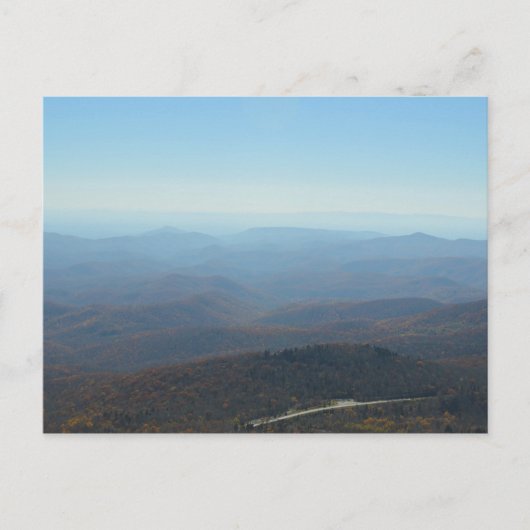 Schilderachtig Blue Ridge Mountains kijken uit op  Briefkaart (Voorkant)